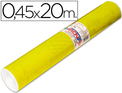 Rollo adhesivo Aironfix 100µ amarillo brillo 0,45x20 m.